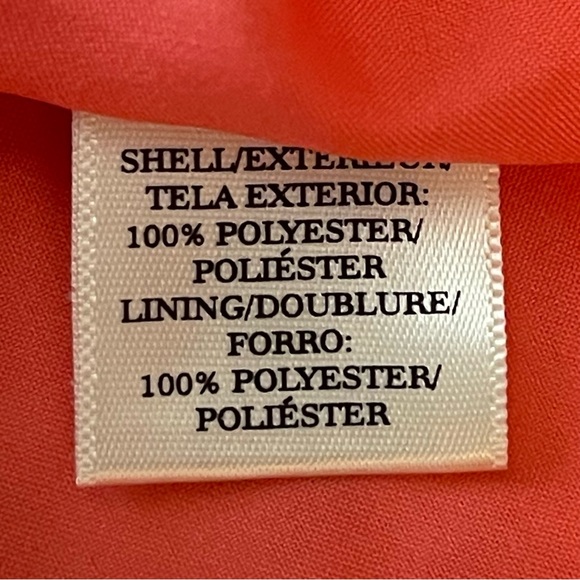 Ann Taylor Orange White Raised Floral Dress Size 6 - Picture 10 of 14